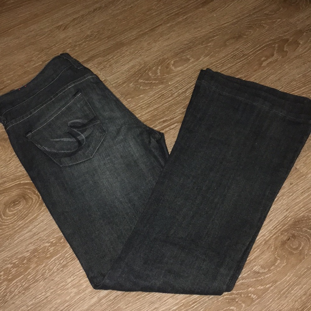 Gray wash Express Stella Fit and Flare jeans
